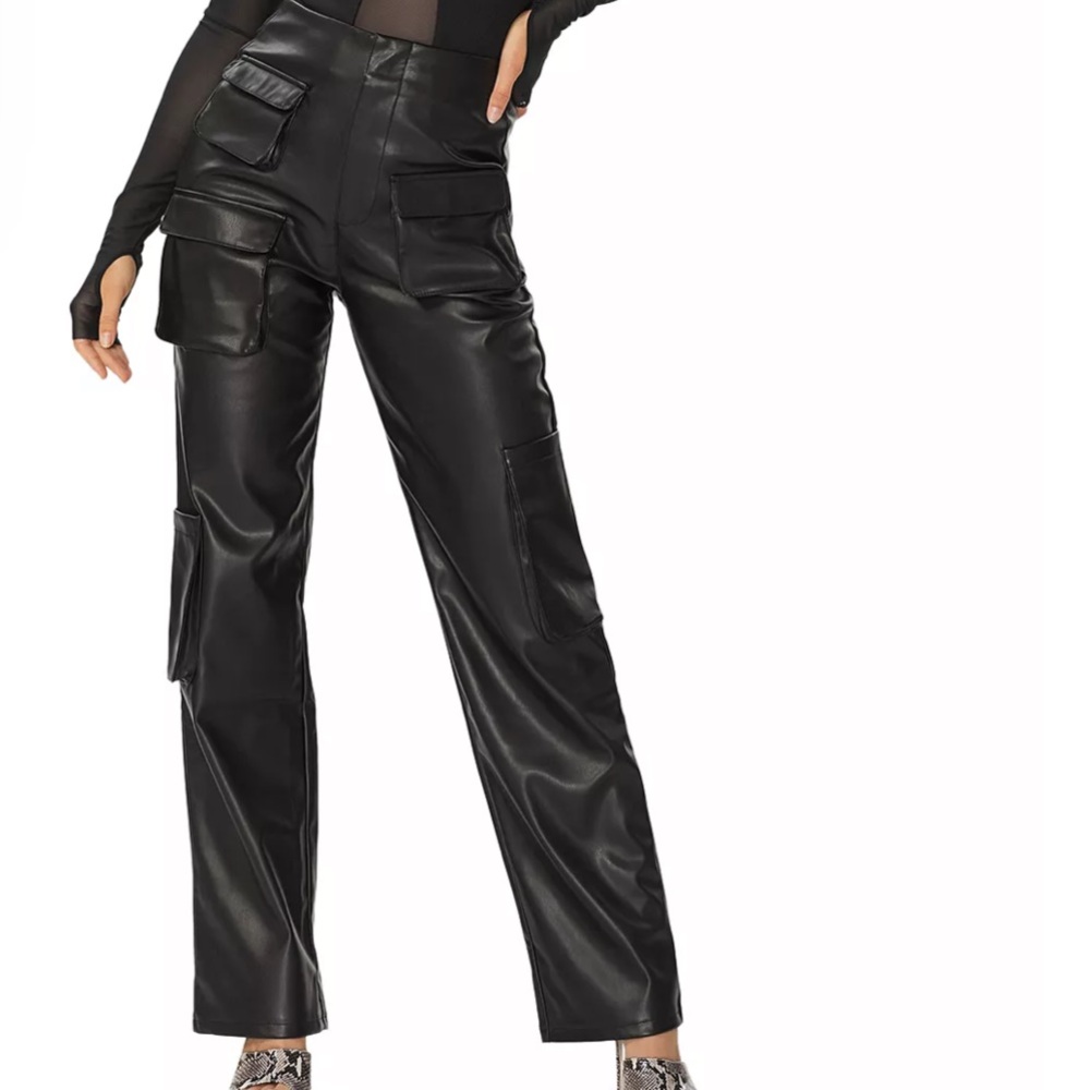AFRM Vegan Leather Cargo Pants